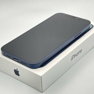 中古品 Apple アップル iPhone 12 64GB ブルー SIMロック解除済み SIMフリー