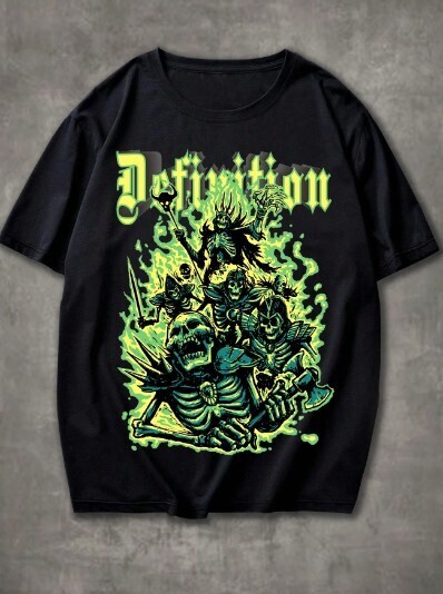 新品★バイカー 海外輸入 大きいサイズXXL(JP-3XL) Tシャツ デススカル スケルトン パンクロック 髑髏