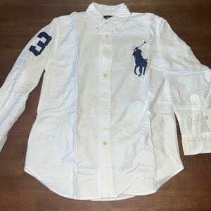 【RALPH LAUREN/ラルフローレン】長袖シャツ　ボタンダウン　サイズ140㎝　ビッグポニー　中古　白