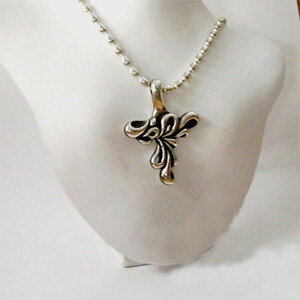  free shipping! floral Cross 2 silver 925 made top Chrome style!