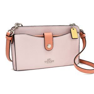  unused goods Coach Noah pop up mesenja- shoulder bag clutch 27683 leather pink COACH