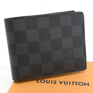 未使用品 ルイヴィトン ポルトフォイユ・ミュルティプル 二つ折り札入 N62663 ダミエグラフィット LOUIS VUITTON