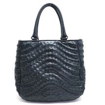 ボッテガヴェネタ トートバッグ ハンドバッグ イントレチャート 199876 レザー レディース ブラック BOTTEGA VENETA_画像3