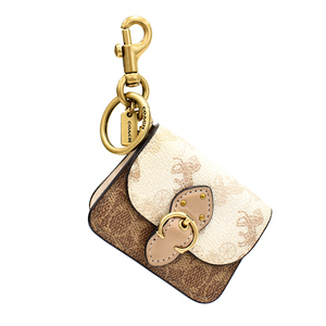  Coach key ring key holder Mini beet bag charm C4053 hose and carriage beige COACH