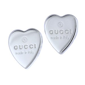  Gucci Heart заклепки серьги sterling серебряный 925 обе уголок для аксессуары ювелирные изделия GUCCI