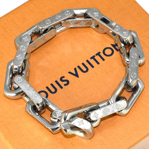  Louis Vuitton bracele chain monogram M00308 silver color metal M size LOUIS VUITTON