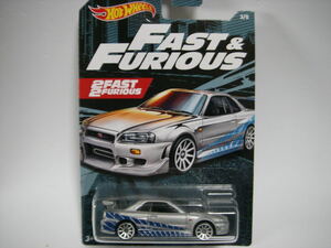 ホットウィール 難有 (銀) 日産 スカイライン GT-R R34 ＜未開封＞ Hot Wheels ワイルドスピード FAST & FURIOUS 