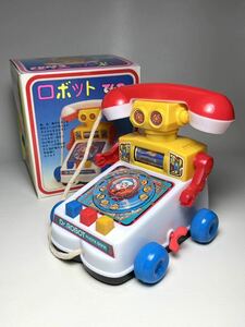 大倉トーイ　Dr. ROBOT ／ PHONE BANK　ロボット でんわ　貯金箱　香港製　レトロ玩具　昭和レトロ