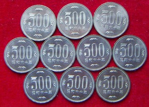 【未使用】昭和60年 500円貨【@700円即決】