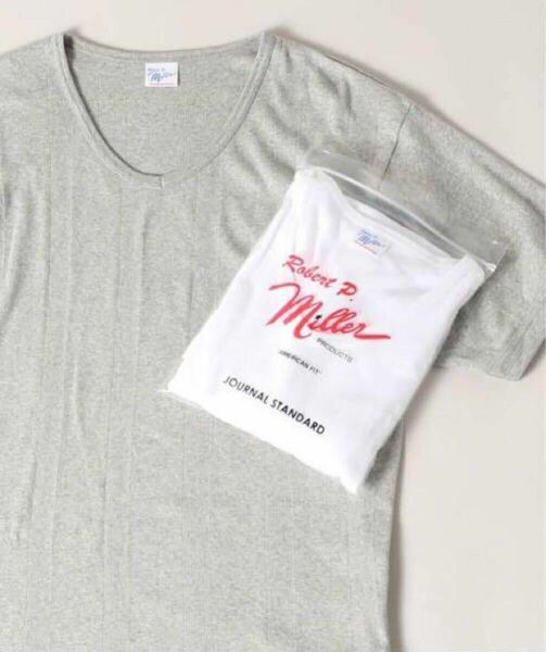 グレー/S【MILLER×JS/ミラー】ジャーナル別注 VネックTシャツ