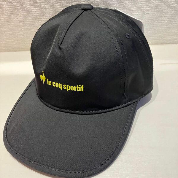 新品　タグ付　キャップ　帽子　ルコックスポルティフ　イオニア　黒　ブラック テニス ゴルフ ブラック