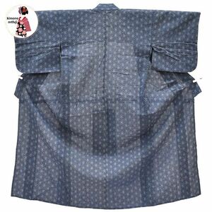1 jpy fine pattern summer kimono cotton flax. leaf writing sama length 142cm smaller kimono including in a package possible [kimonomtfuji] 3nfuji44411