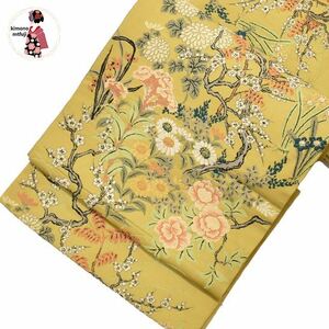 1 иен maru obi античный шесть через рисунок 4 сезон цветок документ sama retro кимоно включение в покупку возможно [kimonomtfuji] 3nfuji44433