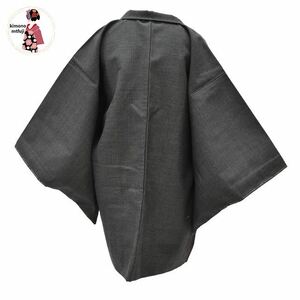 1円 羽織 男物 ウール 青系 亀甲文様 身丈85cm メンズ 同梱可 【kimonomtfuji】 5nfuji44223