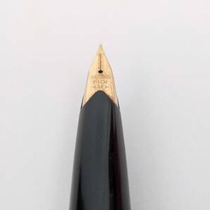 【946】 PILOT パイロット Elite エリート 万年筆 ペン先 14K 585 刻印 K14 ブラック ゴールド 文房具 ステーショナリー アンティークの画像6