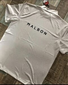 マルボンゴルフ MALBON GOLF 　シャツ　モックネック　半袖　白色　白