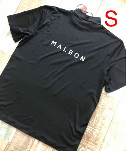 S マルボンゴルフ MALBON GOLF 　シャツ　モックネック　半袖　白色　白　人気　