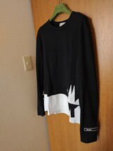 １円出品【補修】Tシャツ 長袖 サイズM ブラック 国内正規品 モンクレール_画像3