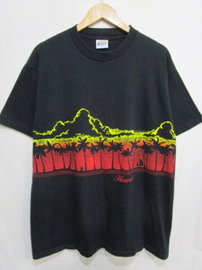 ♪USA製 ヴィンテージ 80s HAWAII シングルステッチTシャツ・SizeXL 古着 ビンテージ 