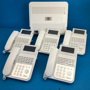【美品】保証付！設置工事費込！NAKAYO NYC-iFS-ME主装置+NYC-24iF-SDW電話機5台セット