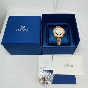  прекрасный товар SWAROVSKI Swarovski 5200341 crystal овальный браслет часы наручные часы женский USED товар 1 иен старт 