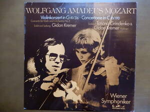 独 Eurodisc 27 318KK LP モーツァルト：ヴァイオリン協奏曲 第3番、G.クレーメル(指揮&vn) ウィーン so.