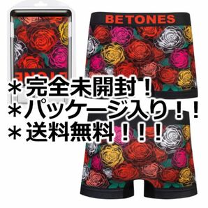 ビトーンズ BETONS バラの花 BLACK メンズ フリー ボクサーパンツ