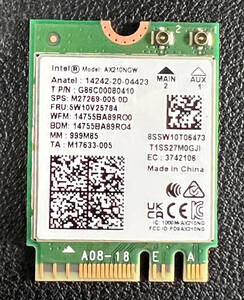 [Wi-Fi 6] Intel AX210 Wi-Fi 6E AX210NGW (NGFF) 11ax max 2.4Gbps Bluetooth беспроводной LAN беспроводной карта 