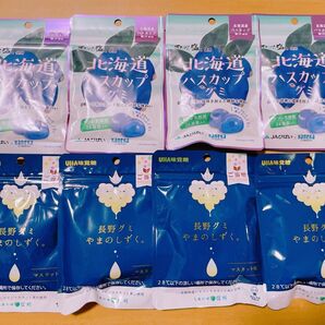 UHA味覚糖　長野グミ　やまのしずく　JAびばい　北海道ハスカップグミ　グミ　8袋セット