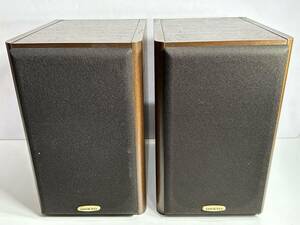 * collector worth seeing!! ONKYO D-202AⅡ Onkyo speaker pair 2 piece set Brown sound equipment Vintage retro operation not yet verification K189