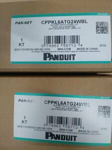 【新品】PANDUIT CPPKL6ATG24WBL CAT6A 24ポートモジュラーパッチパネルキット 2箱セット(最後の商品)