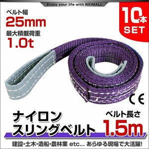  unused 10 pcs set sling belt 1.5m width 25mm use load 1000kg hanging belt belt sling nylon sling nylon sling belt 