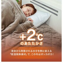 未使用 新品 ダブル あったか敷きパッド 丸洗い可 静電気防止 吸湿発熱繊維 ズレ防止ゴム付き 暖かい あったか 布団 寝具 抗菌 やわらか_画像4