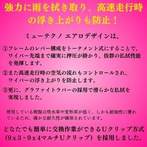 エアロワイパー 650mm 550mm トヨタ レクサスRX GYL10W GYL15W GYL16W 2本セット ワイパーブレード マルエヌ ミューテクノ 雨用_画像2