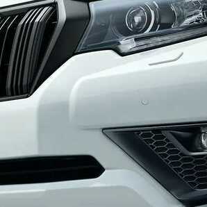 150系 プラド ヘッドランプガーニッシュ 新品 トヨタ純正 マットブラックエディション マット塗装 特別仕様車の画像2