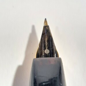 PLATINUM プラチナ 万年筆 18K ペン先 細字 革巻き ブラックの画像3