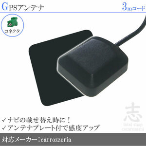 即納 GPSアンテナ カロッツェリア carrozzeria AVIC-RW09 プレート付 感度UP GPS 高品質 置き型 小型 汎用