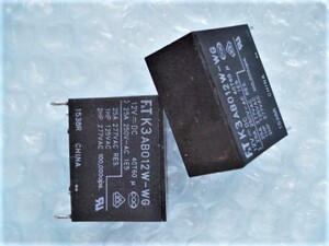 SB04-106,7 Fujitsu リレー FTR-K3シリーズ FTR-K3AB012W-WG 接点定格 25A(250VAC) 12 Vdc 接点構成 1a 未使用品ですが長期保存品　1個