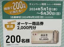 懸賞応募■オーケー×エバラ■あえるだけ!プチッとうどんラクラク麺プレゼントキャンペーン【レシート 1口分】専用応募ハガキあり_画像3