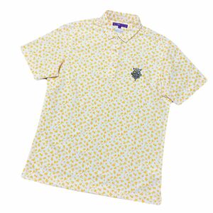 美品 BEAMS GOLF ビームス ゴルフ ポロシャツ 半袖 総柄 花柄 M