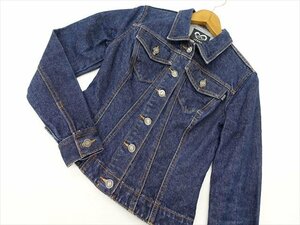 美品 キスキスジーンズ XOXO JEANS 長袖 洗えるデニムジャケット XS ブルー系