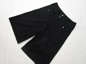 美品 コムサイズム COMME CA ISM ノータックハーフパンツ S ブラック 【メール便可】