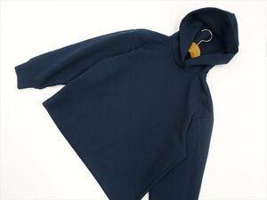 美品 ユニクロ UNIQLO ドロップショルダー 長袖 プルオーバーパーカー L ネイビー