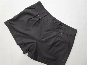 美品 グリーンレーベルリラクシング green label relaxing ツータックショートパンツ 38 グレー系 【メール便可】