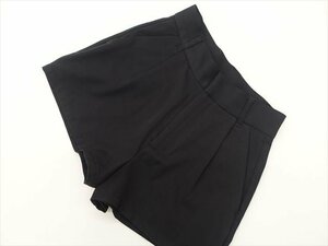 美品 グレイル GRL 洗えるワンタックショートパンツ S ブラック 【メール便可】