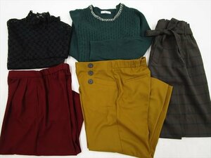 福袋 Lサイズ相当 5点セット トップス×2 ボトムス×3 大人フェミニン ZARA/クロスプラス/earth music&ecology など