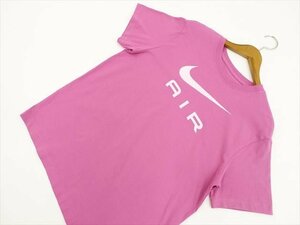 美品 ナイキ THE NIKE Tee ドロップショルダー 半袖 ラウンドネック Tシャツ スポーツ M ピンク地 ホワイト ロゴプリント