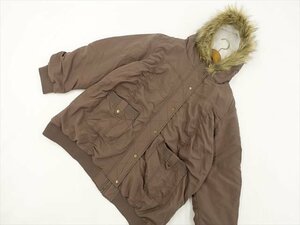  large size unused goods long sleeve with a hood . Mod's Coat Brown 