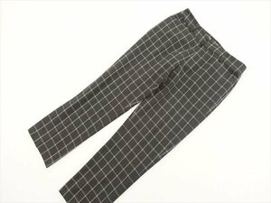  beautiful goods e-si- design vial fa Cubic A/C DESIGN BY ALPHA CUBIC... tapered pants gray ground white check pattern 