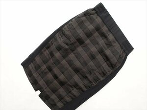  beautiful goods Fred Perry FRED PERRY knee height tight skirt 8 black check pattern / black 